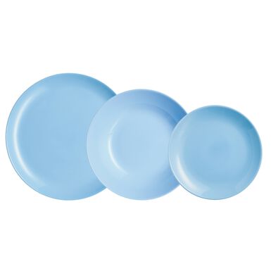 Set de 4 platos llanos colección Basic Line Blue - La Cartuja de