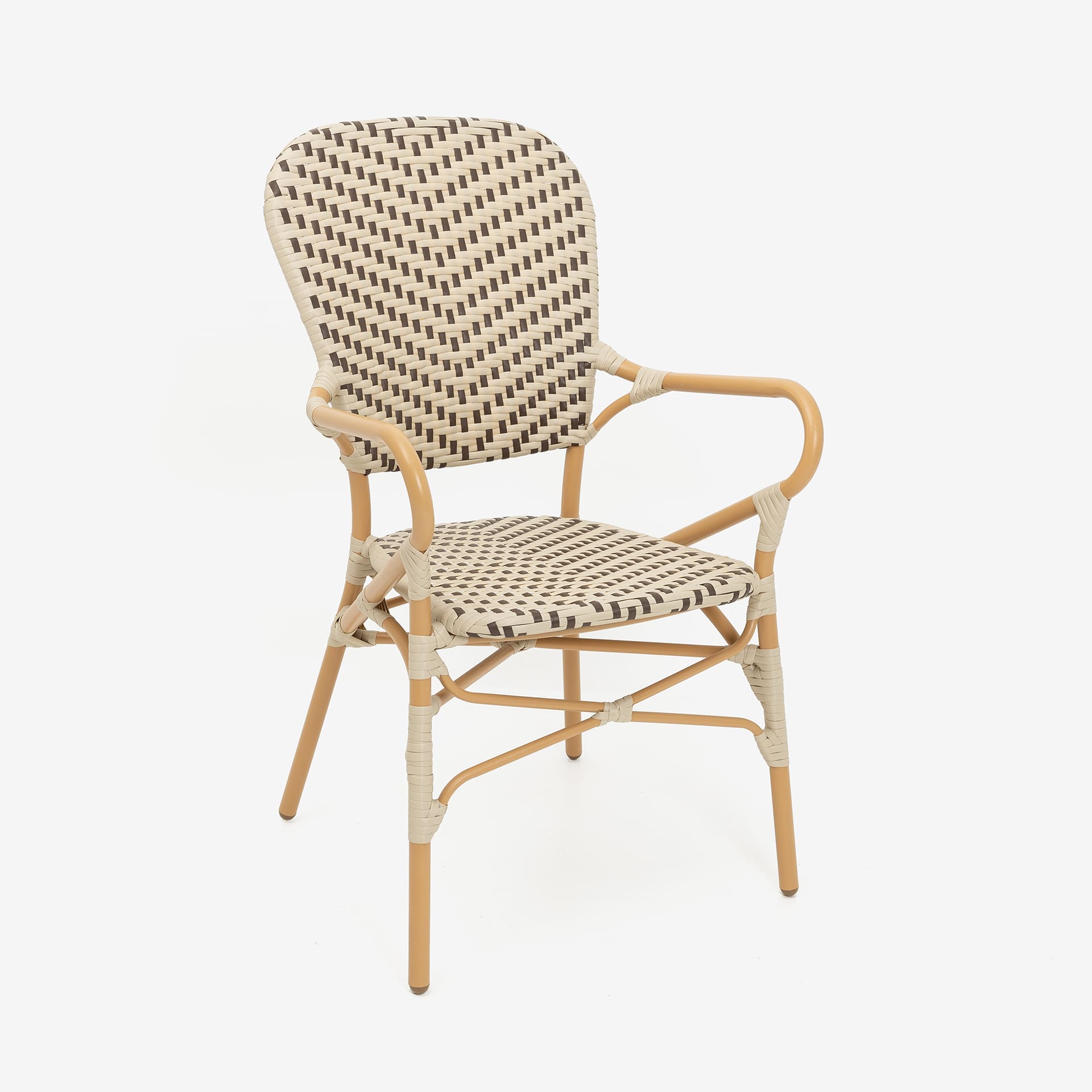 Silla De Ratán Sintético Marrón Bistro París 57x61cm | Casa Viva